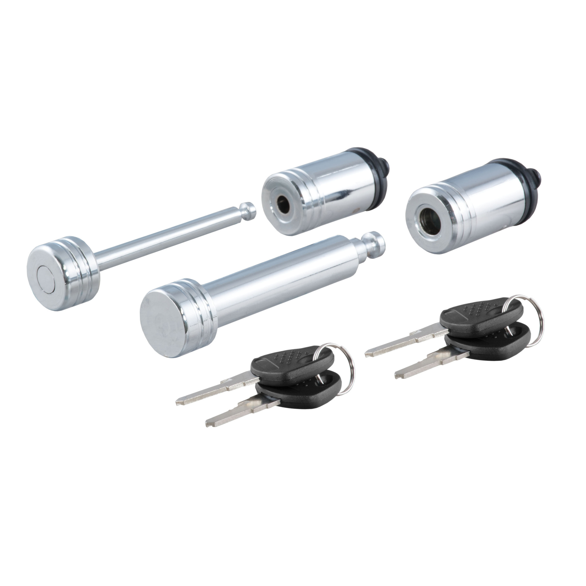 Curt Manufacturing Trailer Lock Set — 2in. Receiver, 2 1/2in. Coupler Latch Span, Chrome, Model# 23527